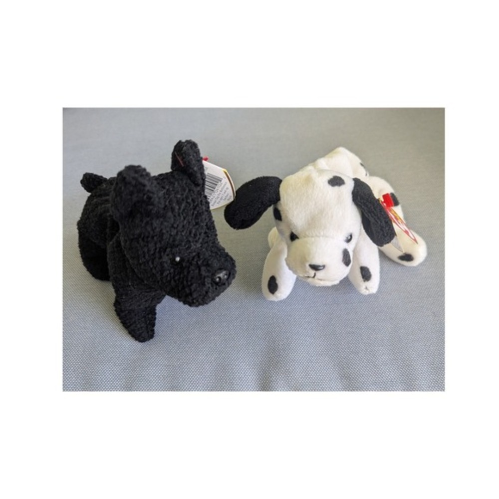 Ty Beanie Baby Scottie and Dottie Dog Plush Stuffed Animal Toy